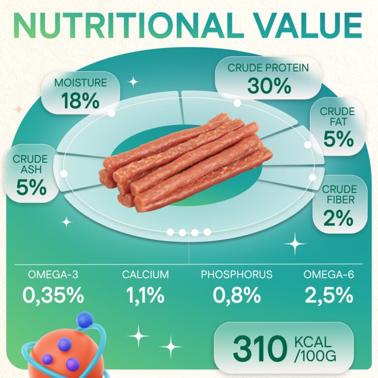 Dog Treats With Salmon Strip, 250g, E-Protein, Hypoallergenic