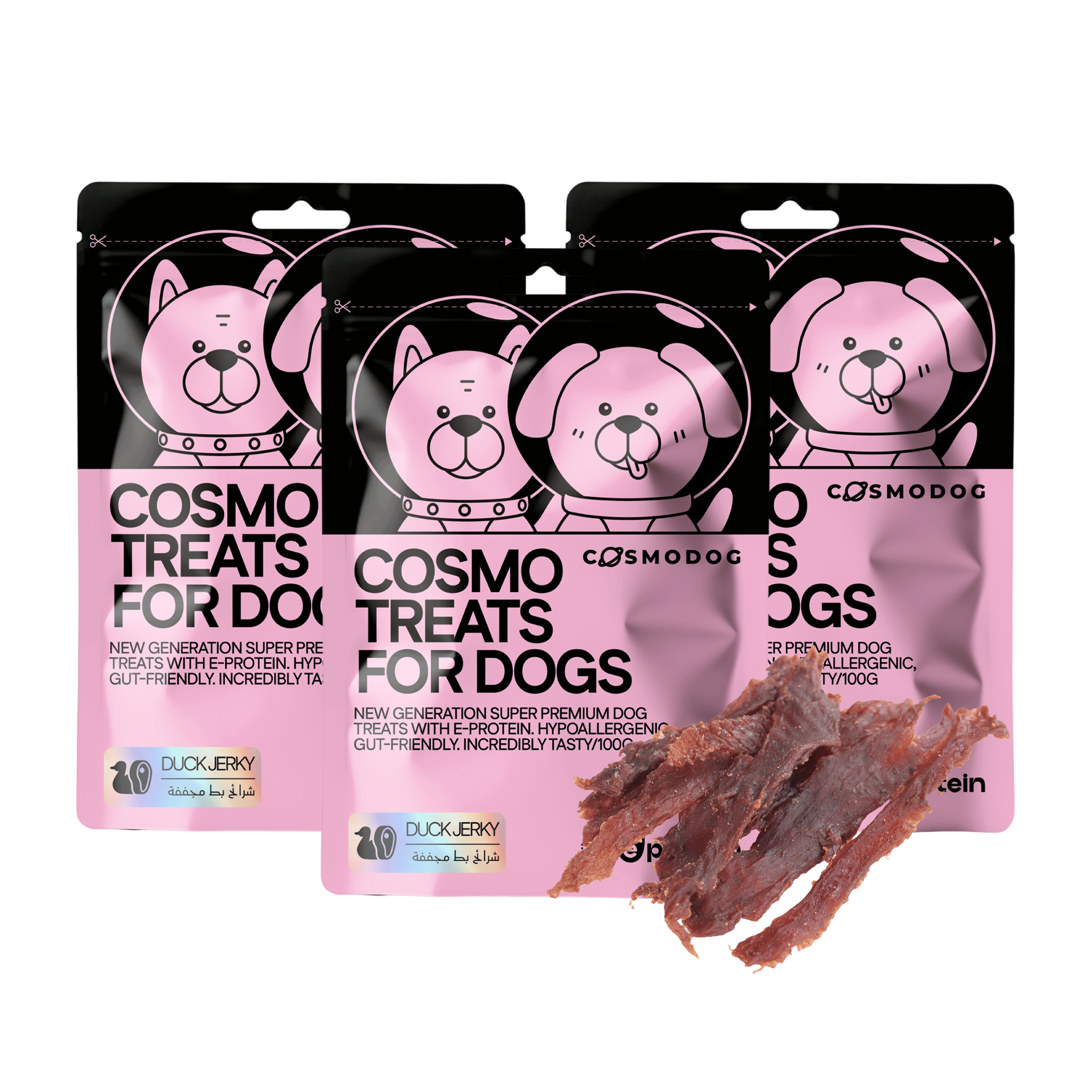 Dog Treats With Duck Jerky, 100g, E-Protein, Hypoallergenic