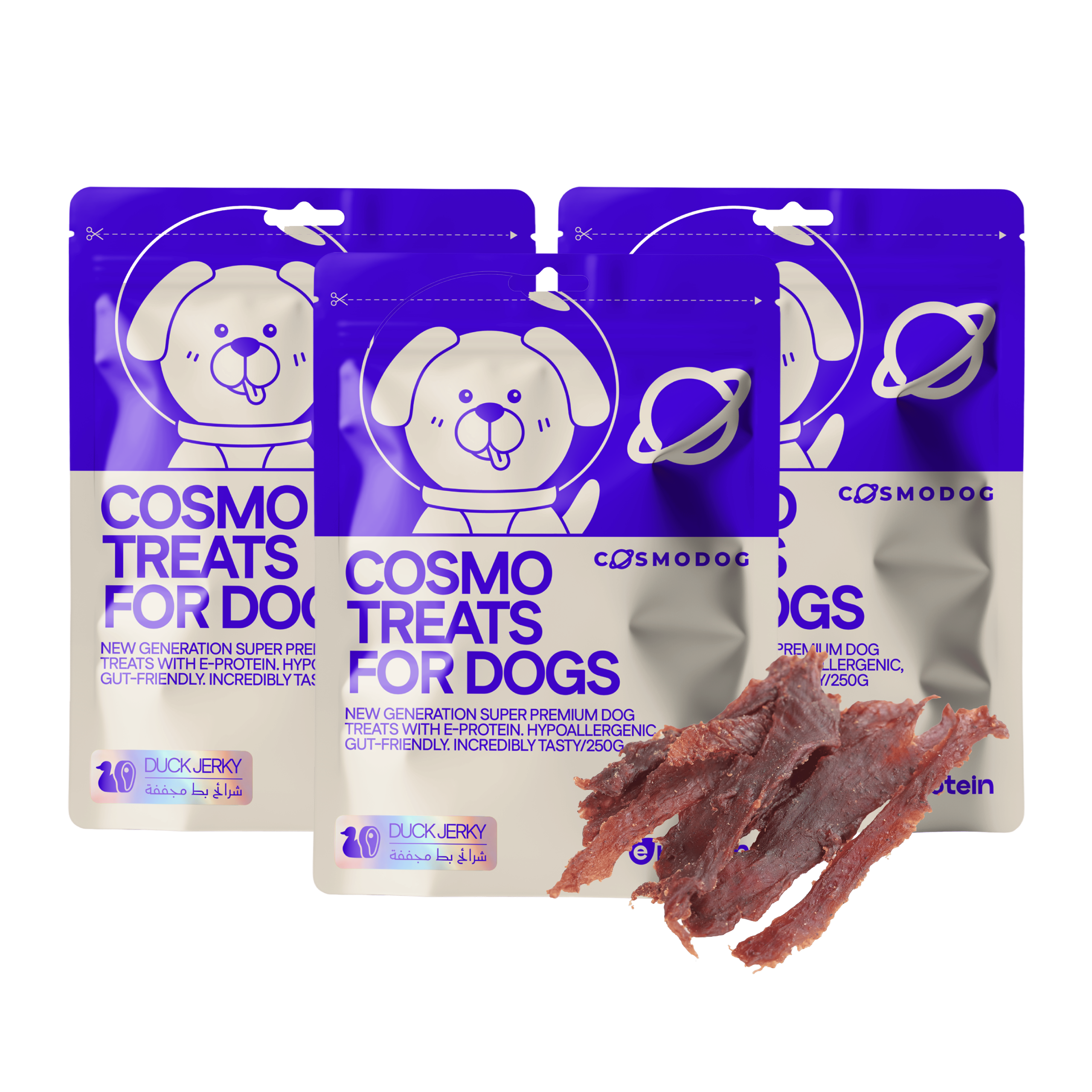 Dog Treats With Duck Jerky, 250g, E-Protein, Hypoallergenic