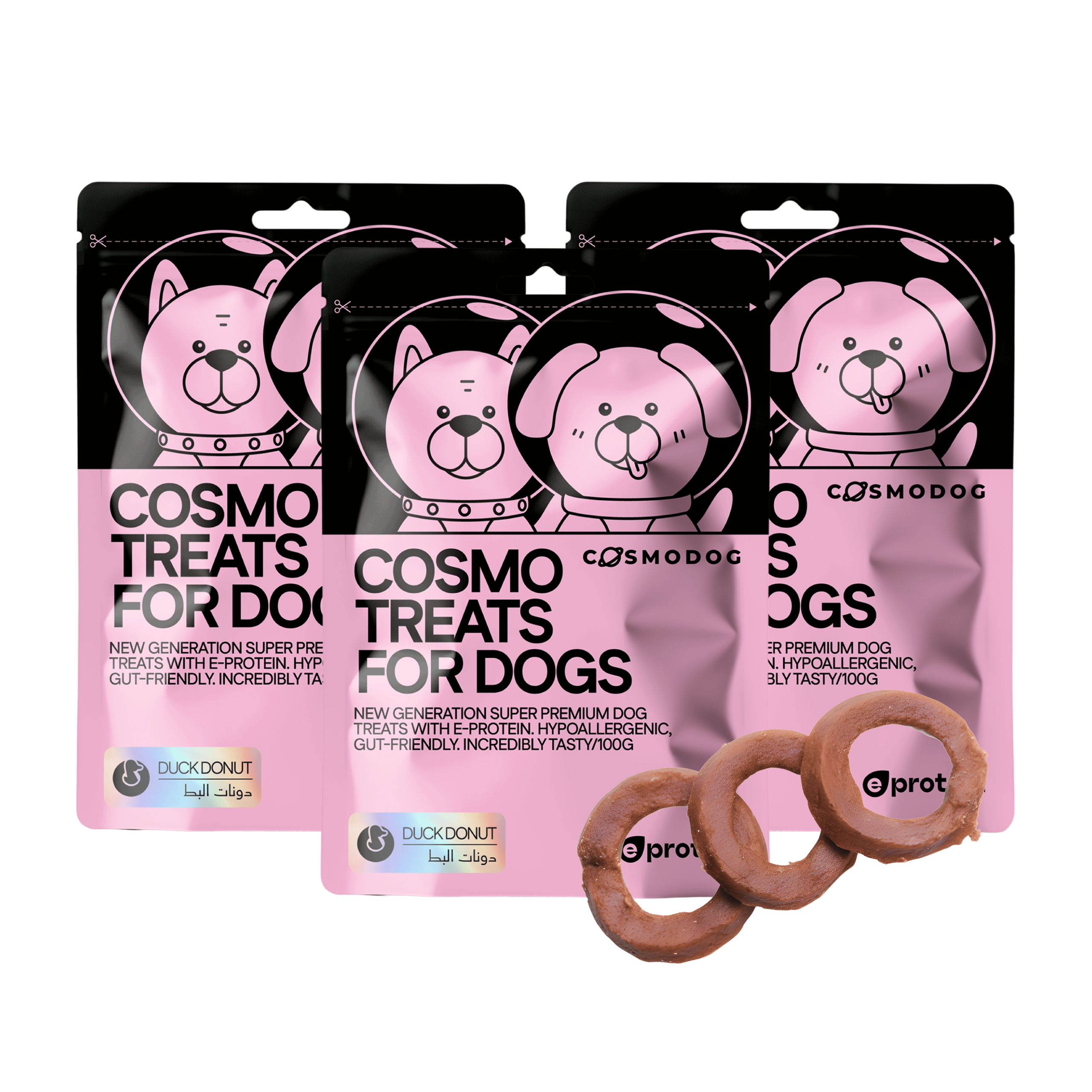 Dog Treats With Duck Donut, 100g, E-Protein, Hypoallergenic