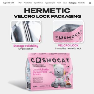 Cosmocat Dry Food Duck Regular Adult 0.8 KG