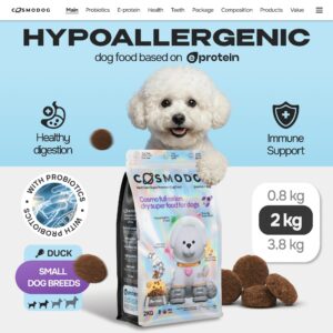 Cosmodog Dry Food Duck Probiotics Small breed 2 KG