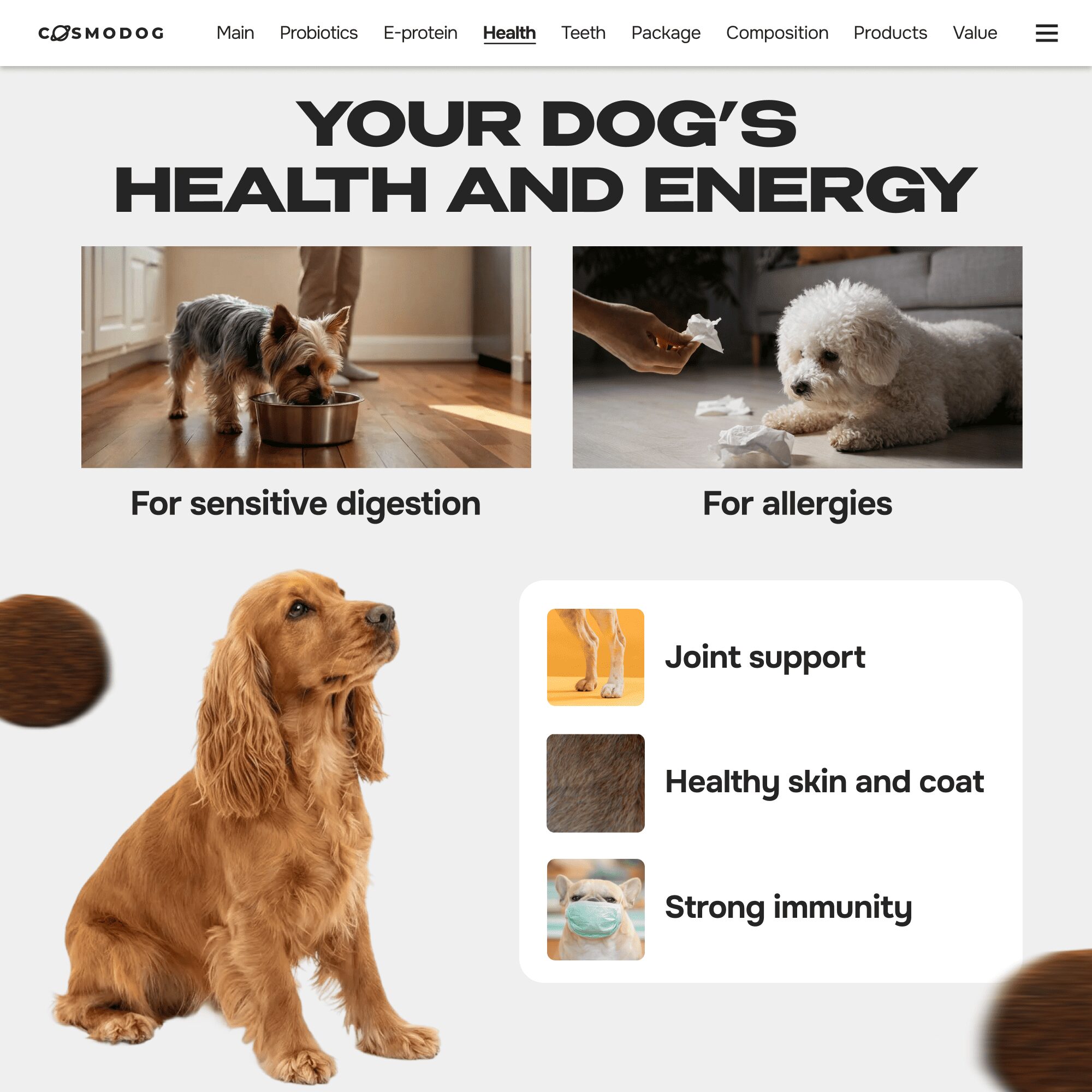 Cosmodog Dry Food Duck Probiotics Small breed 2 KG