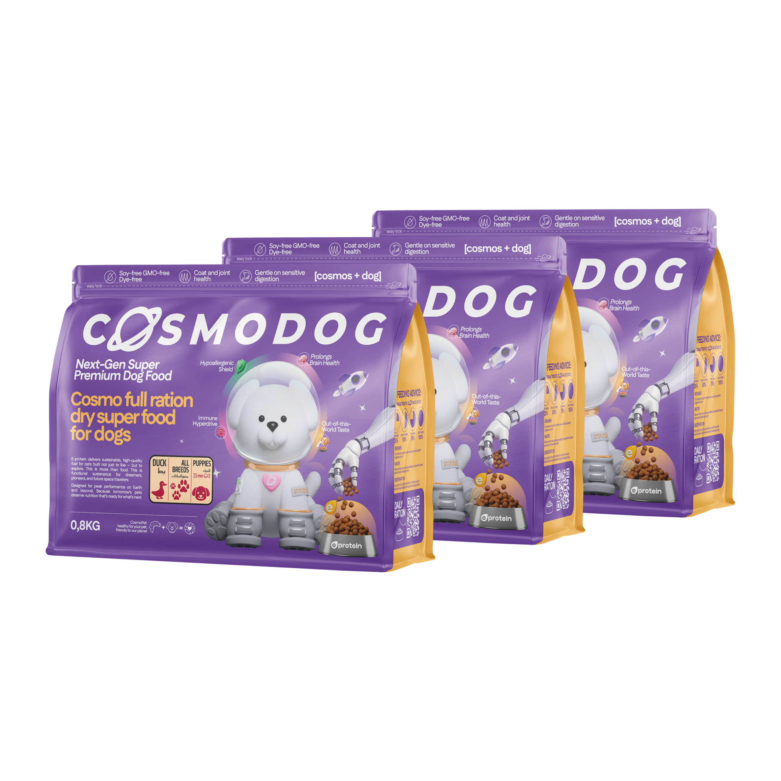 Cosmodog Dry Food Duck Regular Puppies 0.8 KG