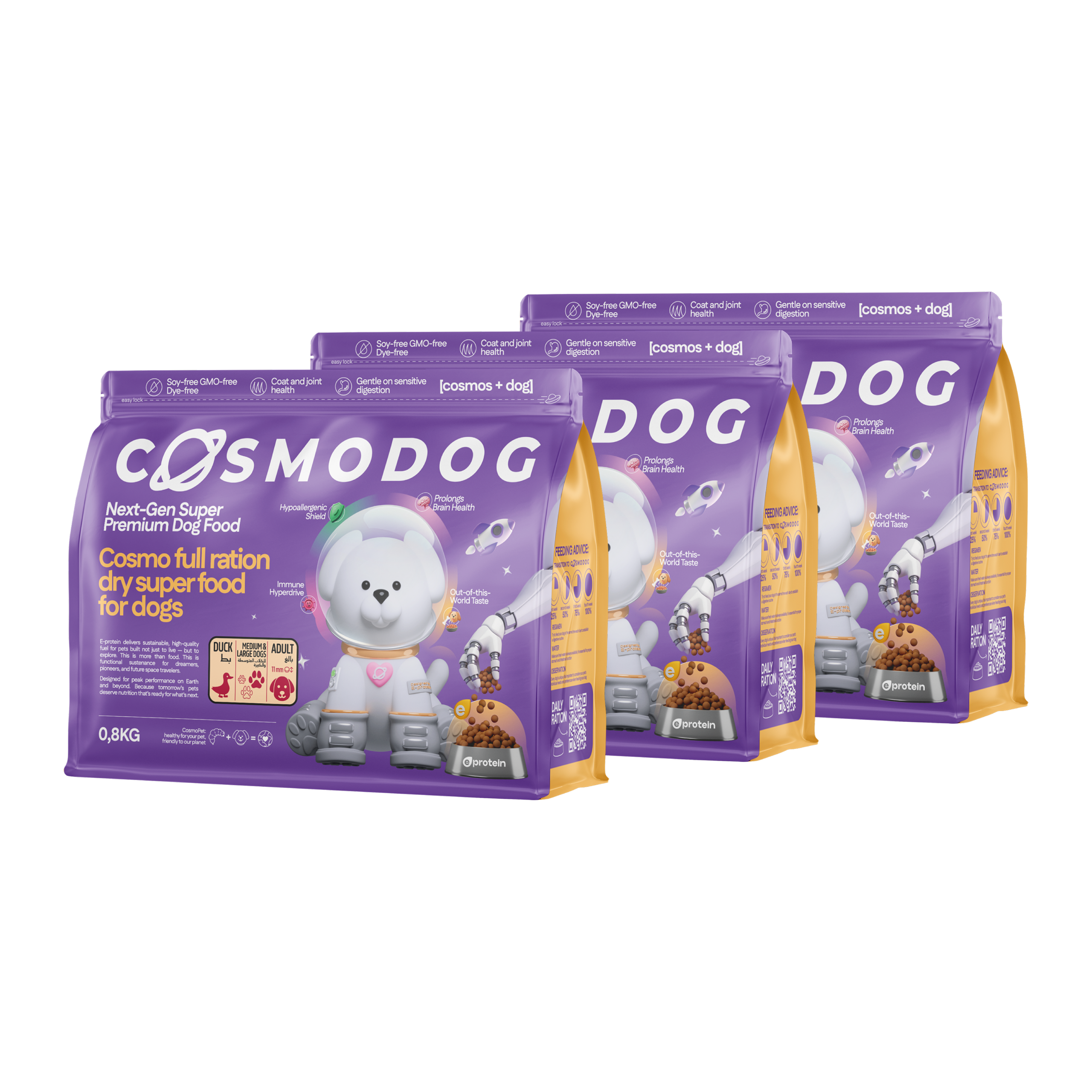 Cosmodog Dry Food Duck Regular Medium & Large breed 0.8 KG