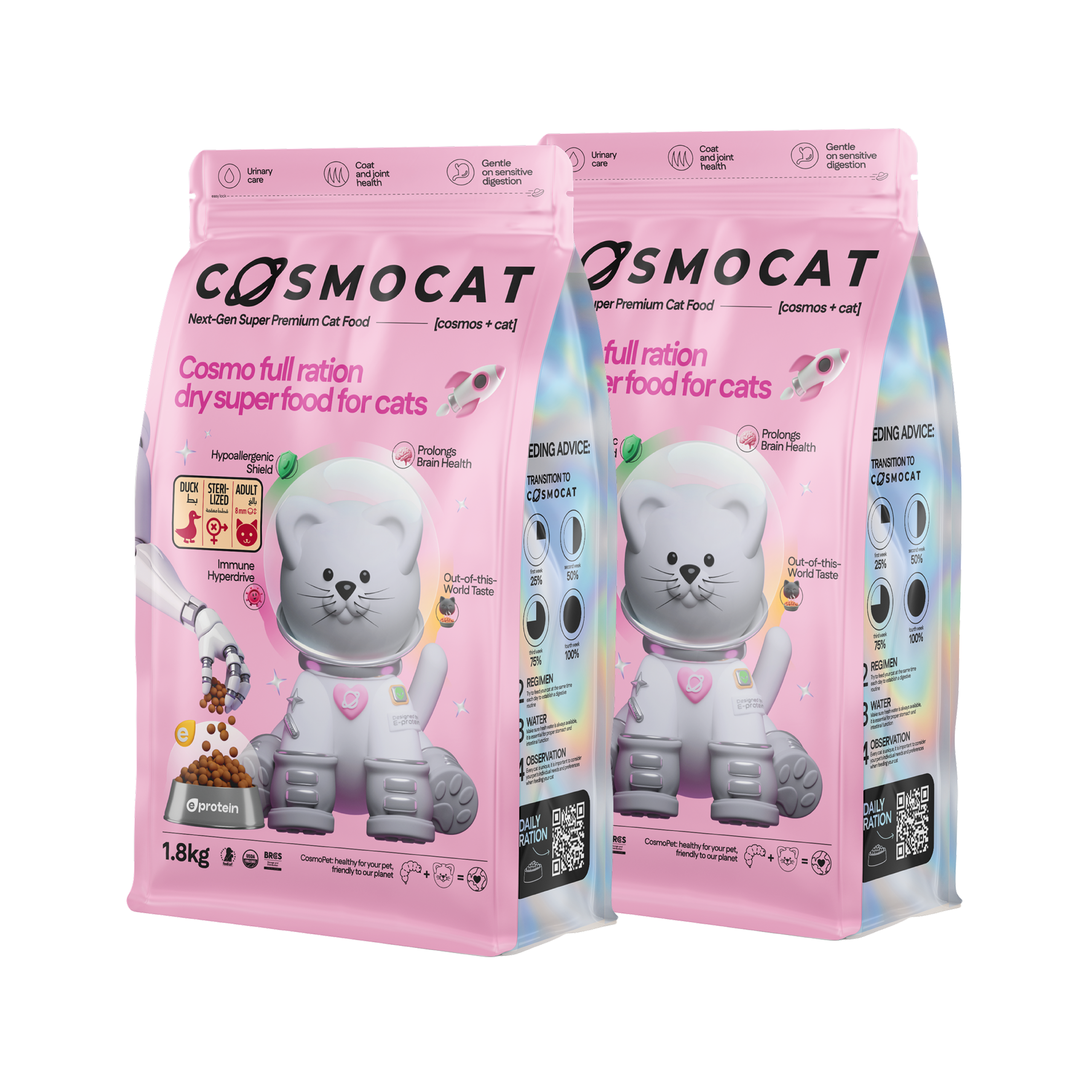 Cosmocat Dry Food Duck Regular Sterilised 1.8 KG