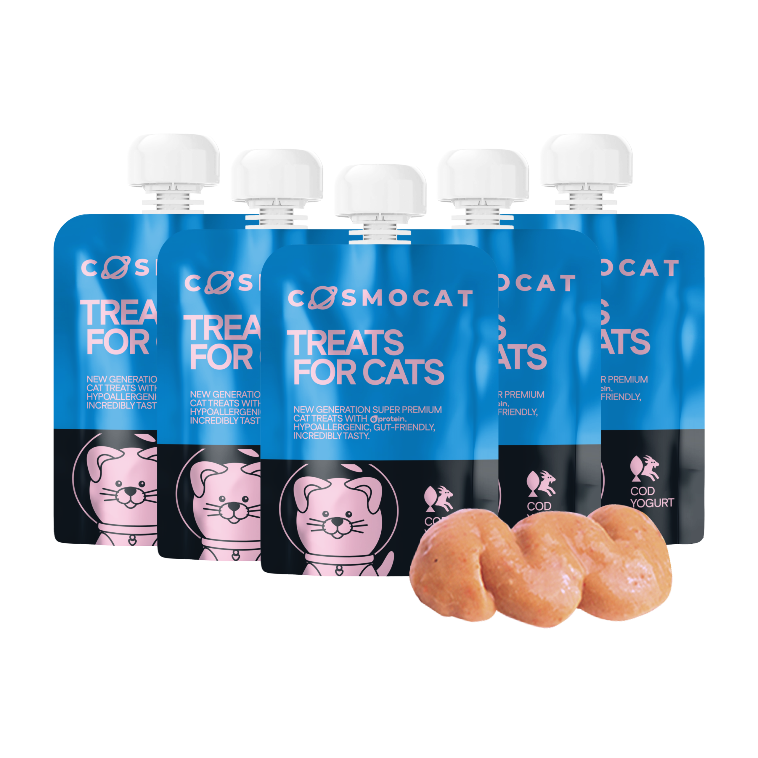 Cat Treats With Cod Yoghurt, 50g, E-Protein, Hypoallergenic