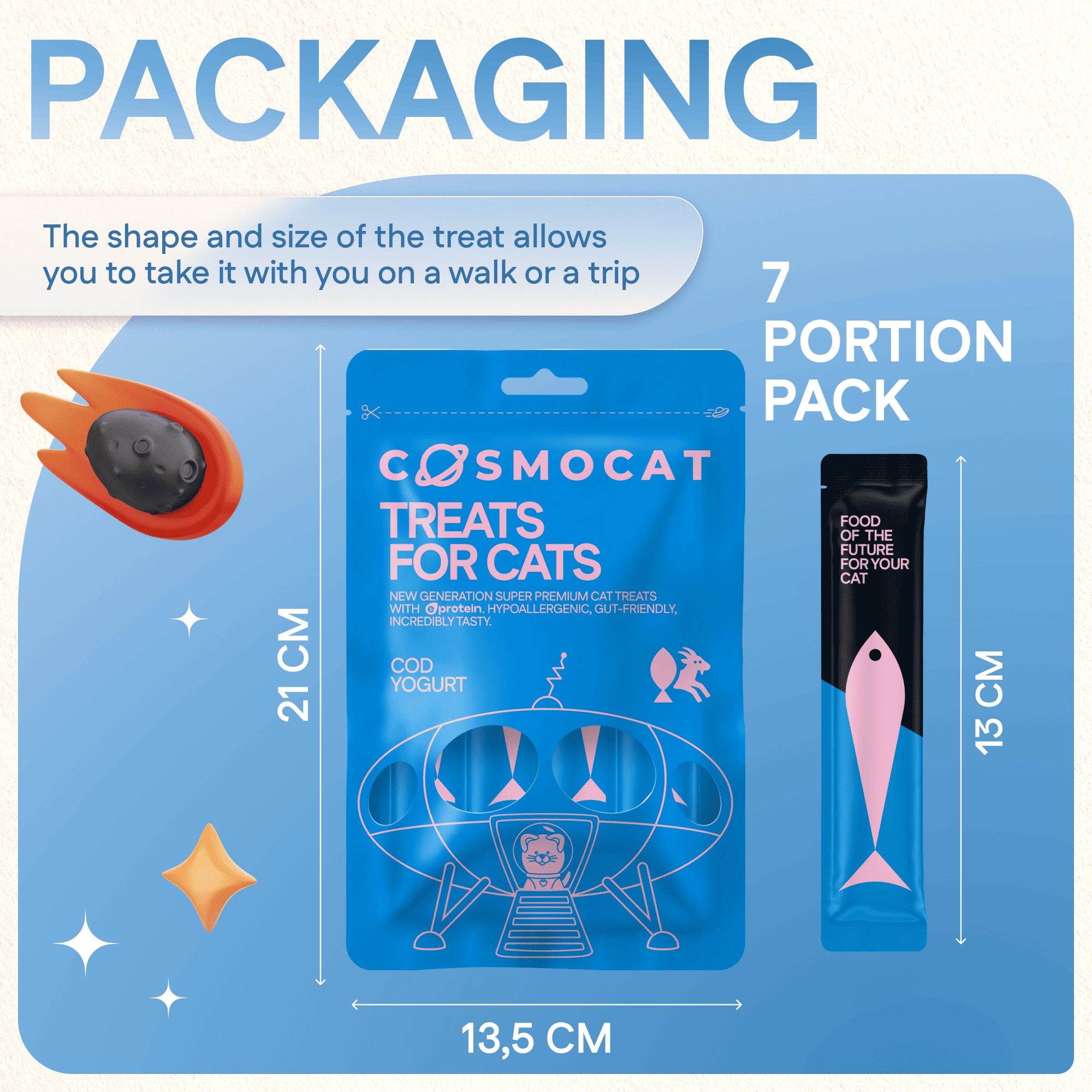 Cat Treats With Cod Yoghurt, 84g, E-Protein, Hypoallergenic