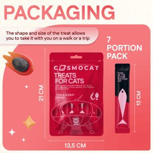 Cat Treats With Tuna & Shrimp Cream, 84g, E-Protein, Hypoallergenic