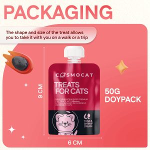 Cat Treats With Tuna & Shrimp Cream, 90g, E-Protein, Hypoallergenic