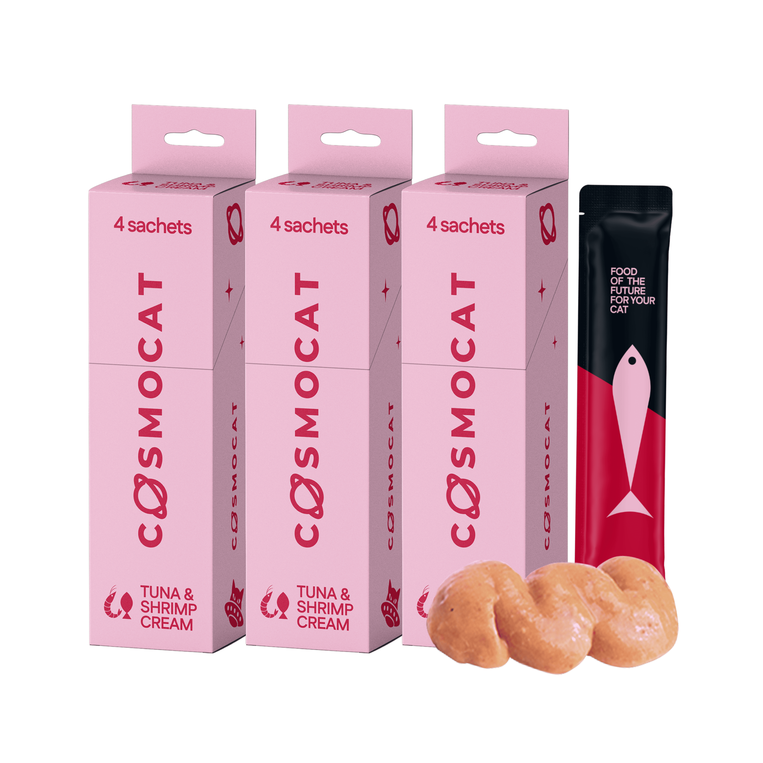 Cat Treats With Tuna & Shrimp Cream, 48g, E-Protein, Hypoallergenic